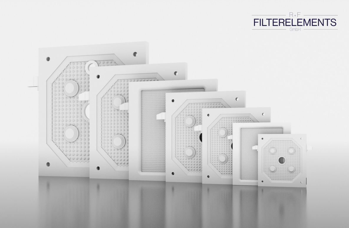 R+F FilterElements Filterplates filter platten sludge dewatering membrane filter plates chamber filter press filter cake filtration cloth filtration